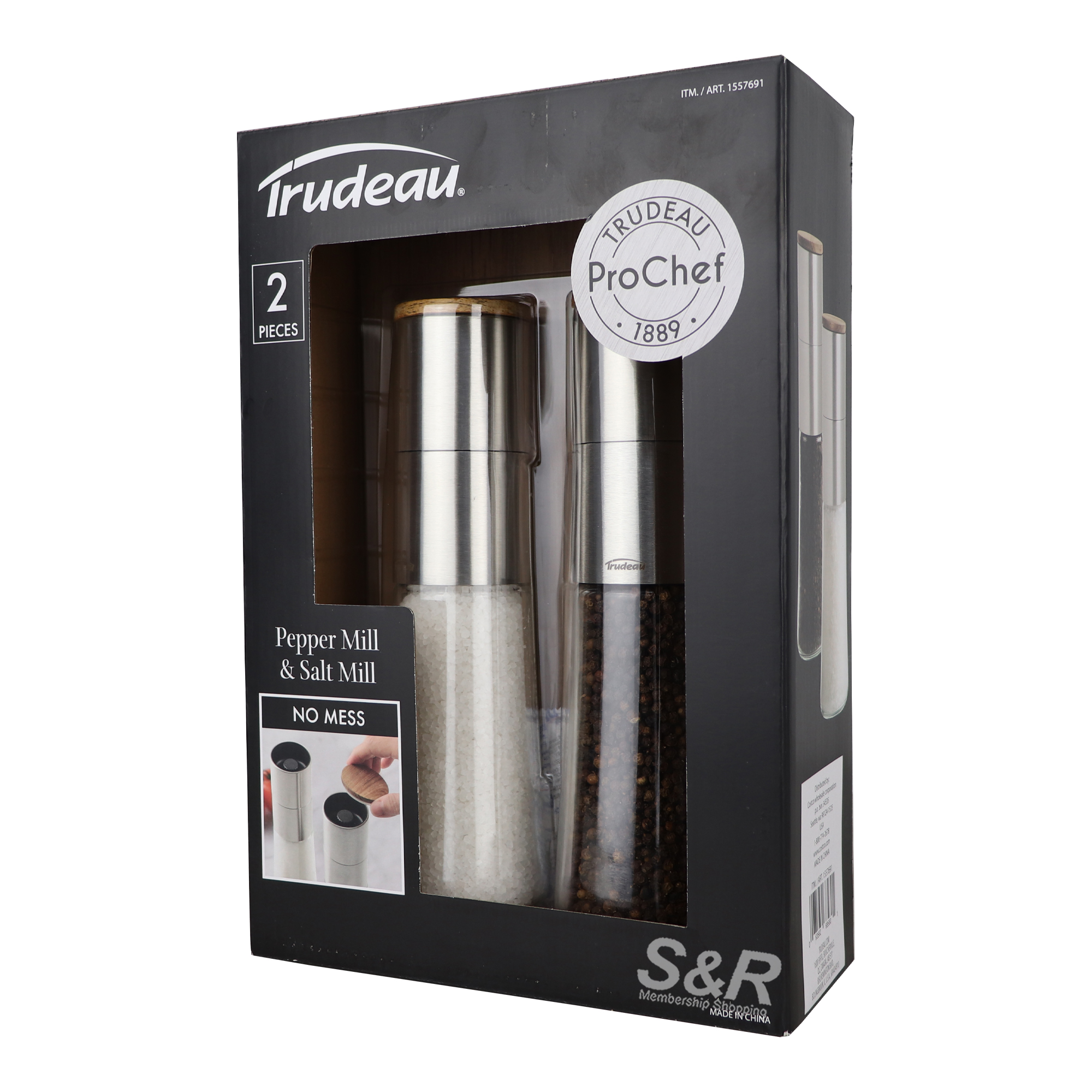 Trudeau Pro Chef Salt and Pepper Mill 2pcs